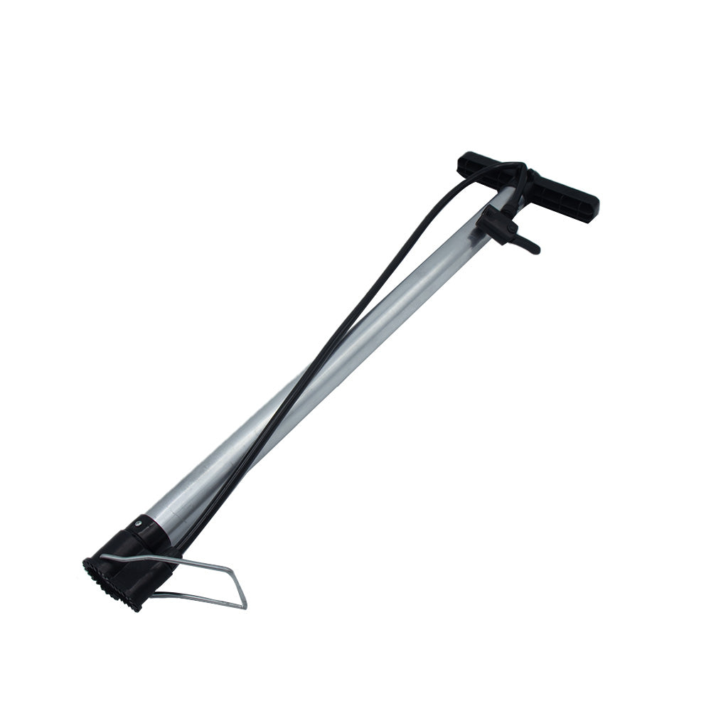 BOMBA DE TALLER DE ALUMINIO DE 58 CM CON BOQUILLA DE PLÁSTICO PARA VÁLVULAS AMERICANAS Y PRESTA