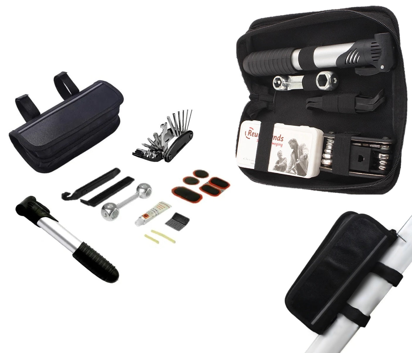 BOLSA P/ QUADRO COM KIT FERRAMENTAS E BOMBA