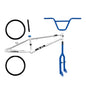Quadro 20 bmx gta flip branco e azul escuro com kit (par de aro, guidao, garfo e canote)