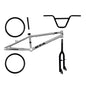 Quadro 20 bmx gta flip prata e preto com kit (par de aro, guidao, garfo e canote)