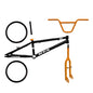Quadro 20 bmx gta flip preto e laranja com kit (par de aro, guidao, garfo e canote)