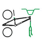 Quadro 20 bmx gta flip preto e verde com kit (par de aro, guidao, garfo e canote)
