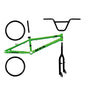 Quadro 20 bmx gta flip verde e preto com kit (par de aro, guidao, garfo e canote)