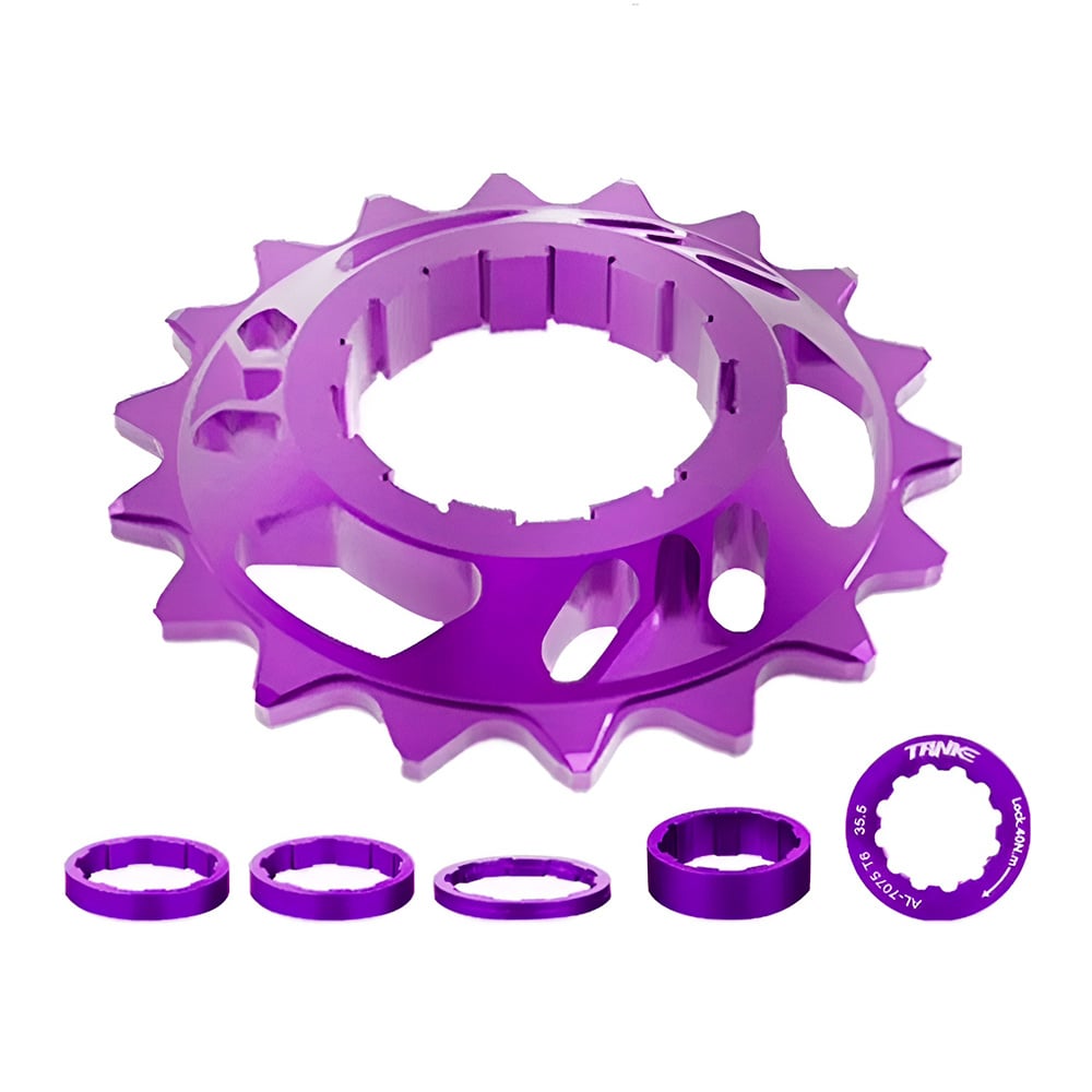 Kit conversor single speed roxo 18 dentes